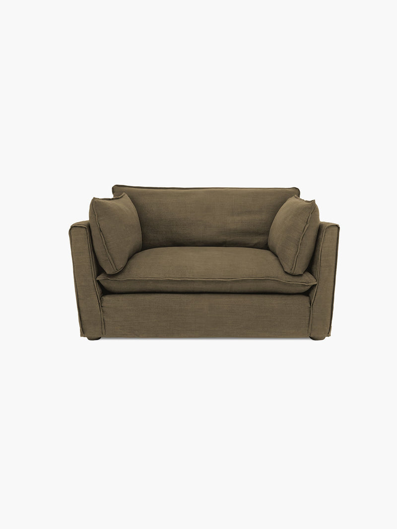 Cocobella Loveseat in Beatrice Olive