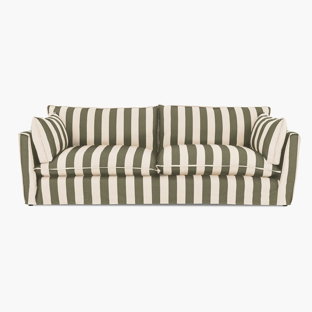 Cocobella 3.5 Seater Sofa in Spring Green Stripe – sophieconran