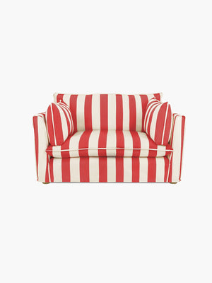 Cocobella Loveseat in Petunia Red Stripe