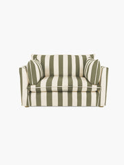 Cocobella Loveseat in Spring Green Stripe