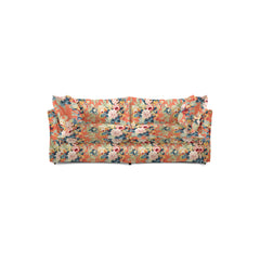 Coco 2.5 seater sofa with Knife Edge cushion in English Garden Coral Orange - Made to Order