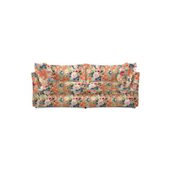 Coco 2.5 seater sofa with Knife Edge cushion in English Garden Coral Orange - Made to Order (Available for quick ship)