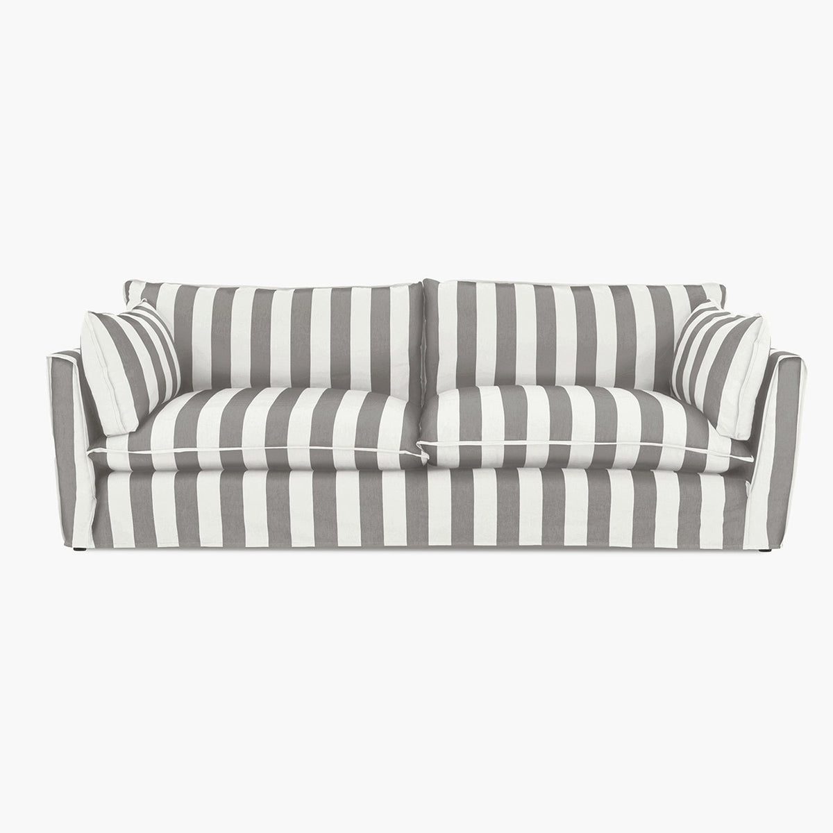 Cocobella 3.5 Seater Sofa in Garden Grey Stripe