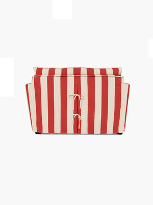 Cocobella Loveseat in Petunia Red Stripe