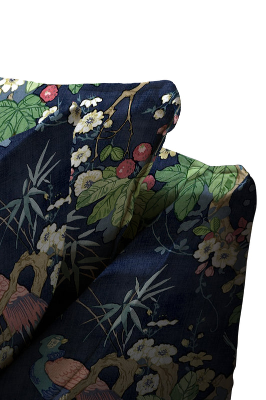 Coco 2.5 seater sofa with Knife Edge cushion in Belleville Navy - Made to Order