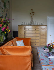 Coco Large Coffee Table Contrast Piped in Andrew Martin Wildwood Duck Egg - Made to Order