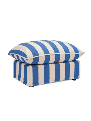 Cocobella Footstool in Cornish Blue Stripe