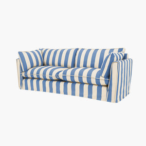 Cocobella 3 Seater Sofa in Cornish Blue Stripe