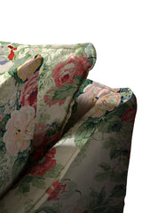 Coco 2.5 seater sofa with Knife Edge cushion in English Garden Classic Rose - Made to Order