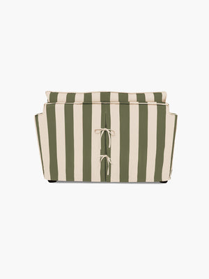 Cocobella Loveseat in Spring Green Stripe