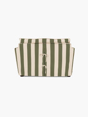 Cocobella Loveseat in Spring Green Stripe