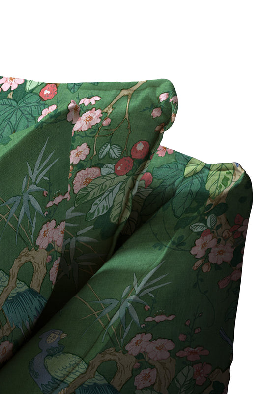 Coco 2.5 seater sofa with Knife Edge cushion in Belleville Juniper - Made to Order