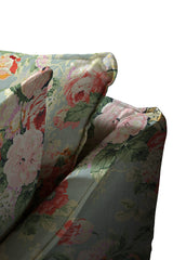 Coco 2.5 seater sofa with Knife Edge cushion in English Garden Grey Skies - Made to Order