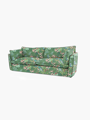 Cocobella 3.5 Seater Sofa in Belleville Juniper with Pine Velvet Trim