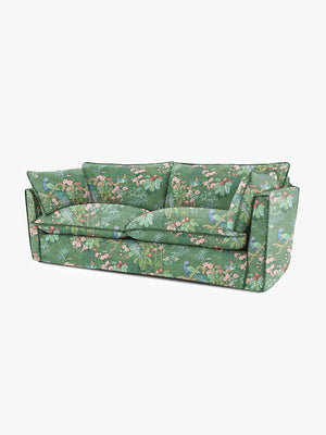 Cocobella 3 Seater Sofa in Belleville Juniper with Pine Velvet Trim