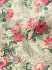 Cocobella Armchair in English Garden Classic Rose with Rosewood Velvet Trim