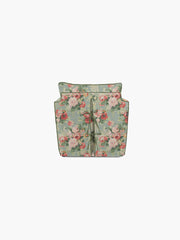 Cocobella Armchair in English Garden Grey Skies with Green Tea Velvet Trim