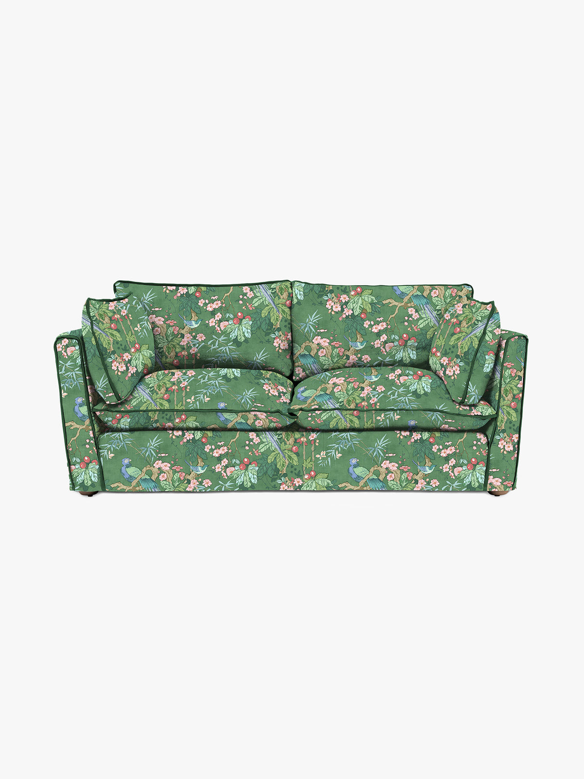 Cocobella 2.5 Seater Sofa in Belleville Juniper with Pine Velvet Trim