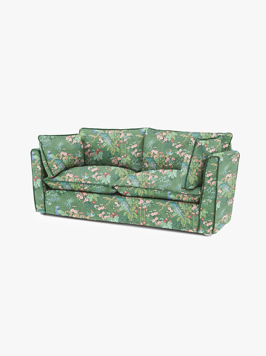 Cocobella 2.5 Seater Sofa in Belleville Juniper with Pine Velvet Trim