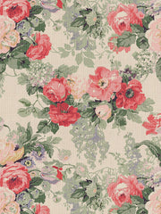 Cocobella 2 Seater Sofa in English Garden Classic Rose with Rosewood Velvet Trim