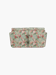 Cocobella 2 Seater Sofa in English Garden Grey Skies with Green Tea Velvet Trim