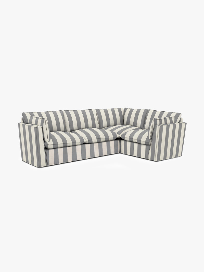 Cocobella LH 3 x 2 seater sofa in Garden Grey Stripe