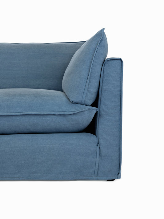 Cocobella RH 2 x 3 seater sofa in Boho Denim