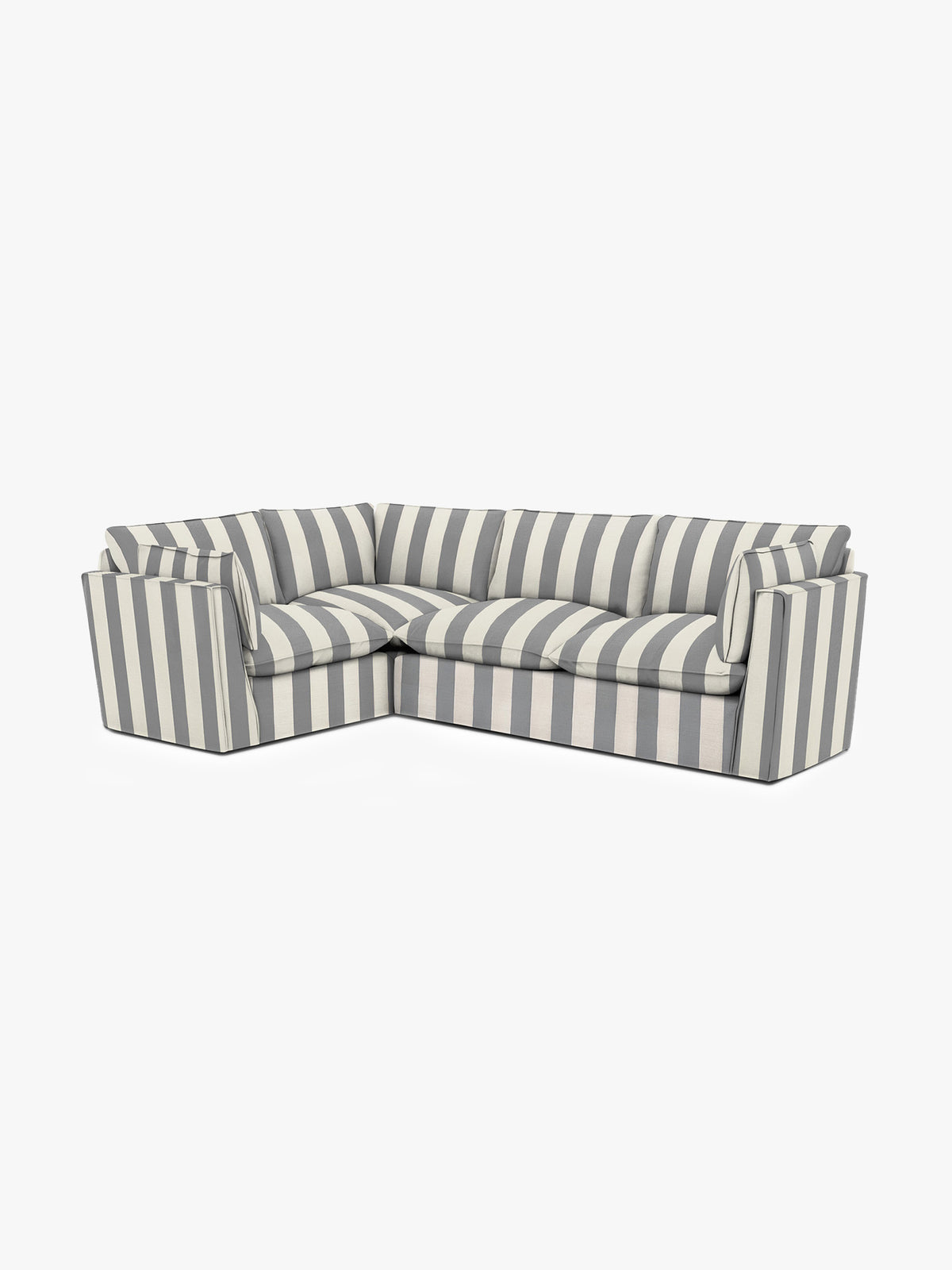 Cocobella RH 2 x 3 seater sofa in Garden Grey Stripe