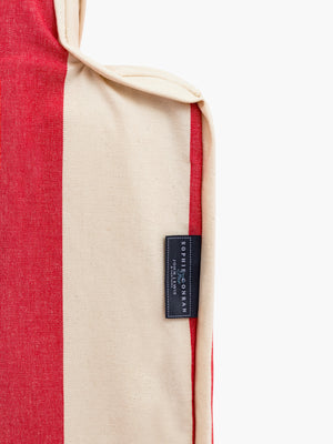 Cocobella LH 3 x 2 seater sofa in Petunia Red Stripe