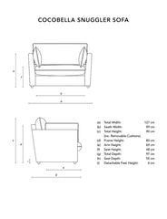 Cocobella Loveseat in Spring Green Stripe