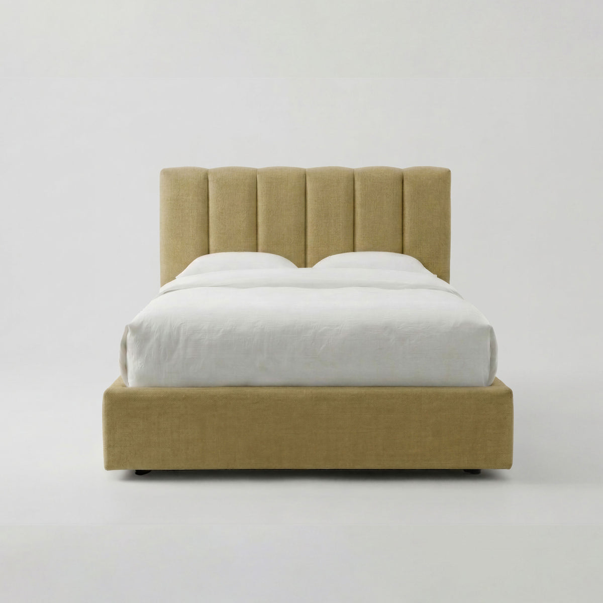 Bespoke Panel Bed in Brera Lino Hemp - Available Now