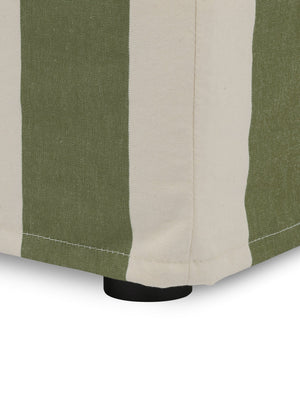Cocobella Footstool in Spring Green Stripe