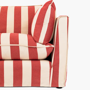 Cocobella 3 Seater Sofa in Petunia Red Stripe