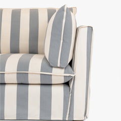 Cocobella 2.5 Seater Sofa in Garden Grey Stripe