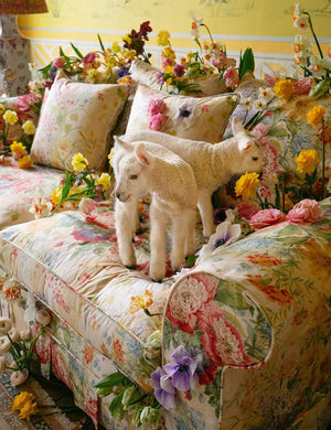 Barton Large Sofa with Scatter Cushions in Stripe Berrington by Colefax and Fowler - Made to Order