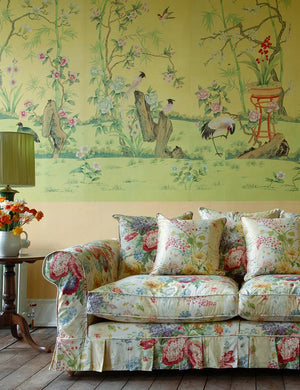 Barton Large Sofa with Scatter Cushions in Stripe Berrington by Colefax and Fowler - Made to Order