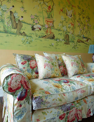 Barton Large Sofa with Scatter Cushions in Stripe Berrington by Colefax and Fowler - Made to Order