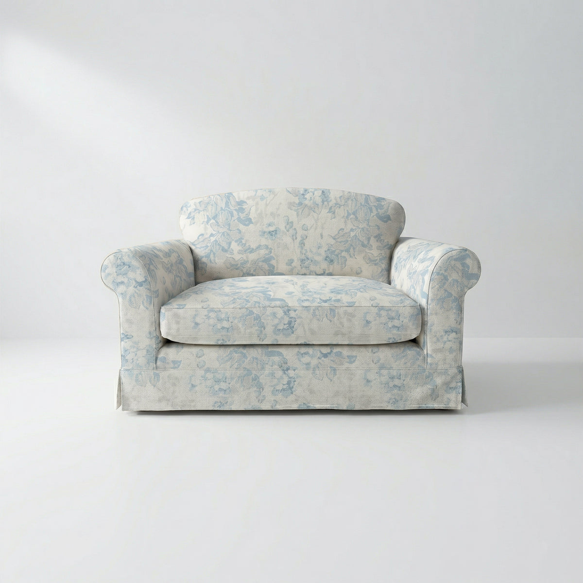 Barton Loveseat with Big Back Cushions in Midsummer Faded Blue - Made to Order