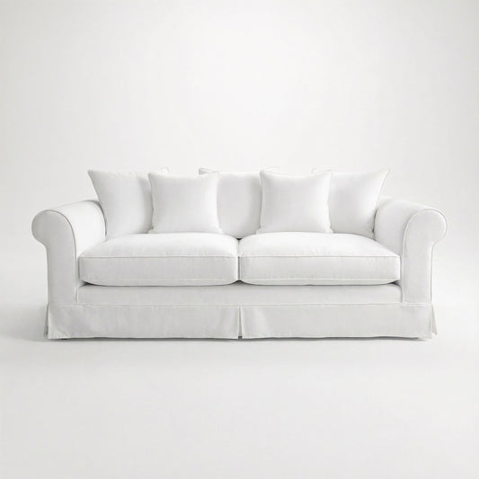 Barton 3 Seater Sofa with Scatter Cushions in Customer's Own Material - Made to Order