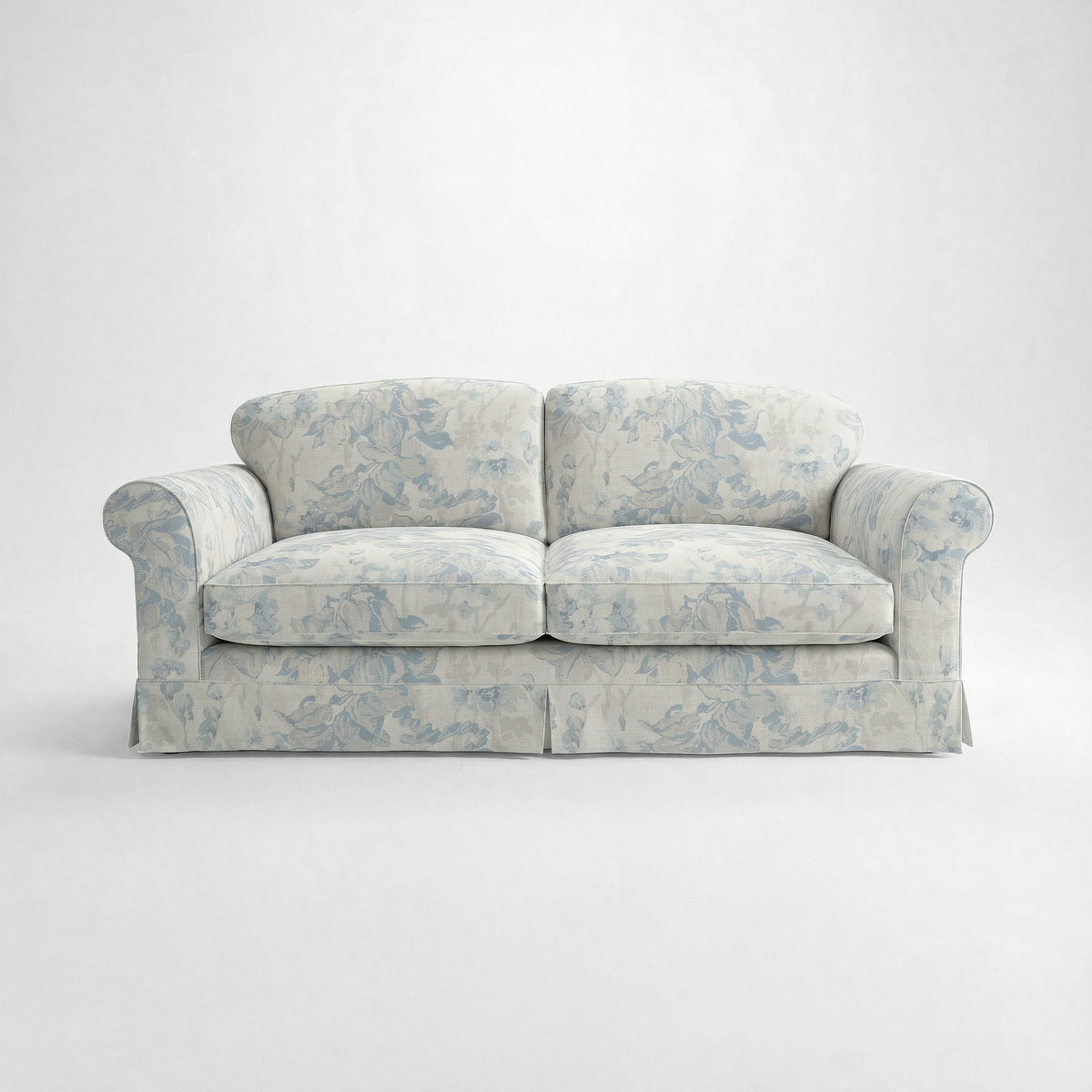 Barton Large Sofa with Big Back Cushions in Midsummer Faded Blue - Made To Order