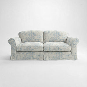 Barton Large Sofa with Big Back Cushions in Midsummer Faded Blue - Made To Order