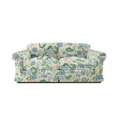 Barton Large Sofa with Big Back Cushions in Kitty Blue Green - Made to Order (Available for quick ship)