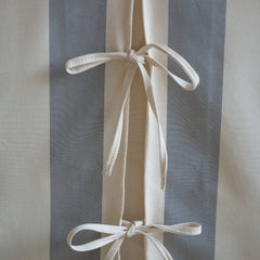 Coco 3 seater sofa cover with Self Piped Knife Edge cushion in Stripes Garden Grey - Made to Order