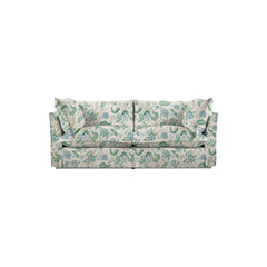 Coco 2.5 seater sofa bed with Knife Edge cushion in Kitty Blue Green - Made to Order