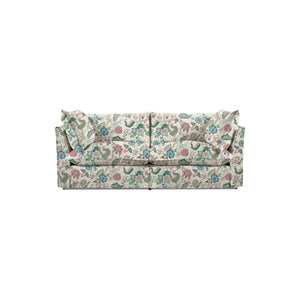 Coco 2.5 seater sofa bed with Knife Edge cushion in Kitty Spring Green - Made to Order