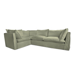 Coco 2 x 3 seater sofa with Knife Edge Cushion in Hemp Linen - Made to Order