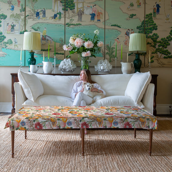 Coco Small Coffee Table in Magnolia Cream Blue - Available for quick ship