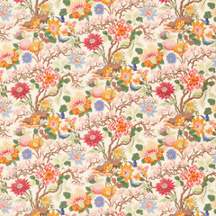 Little Magnolia Pink/Orange Fabric Sample
