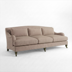 Felix 4 seater sofa in Narrow Chocolate Stripes