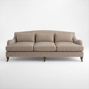 Felix 4 seater sofa in Narrow Chocolate Stripes